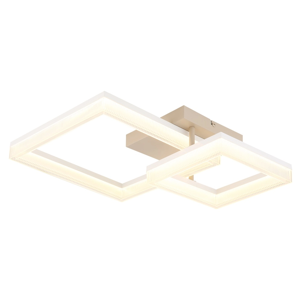 Plafonnier moderne Zara brun sable carré