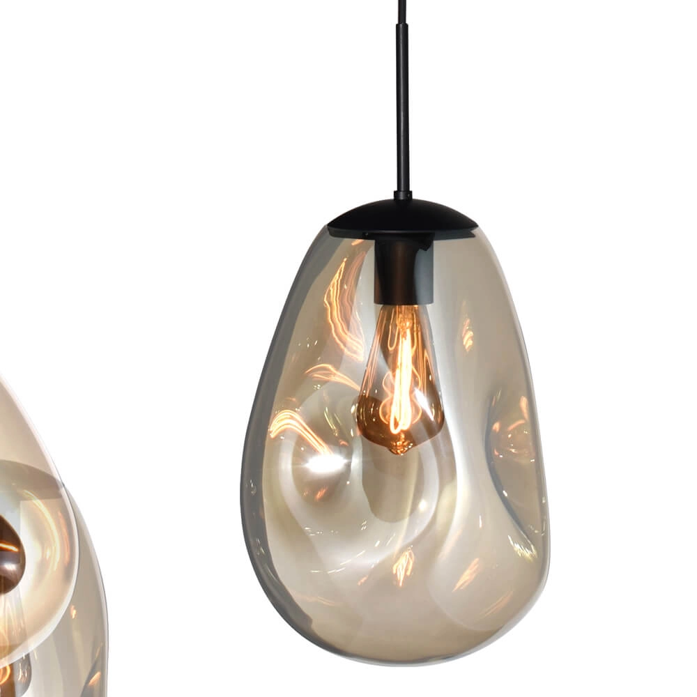 Lampe suspendue Lava Oval 6x verre doré Masterlight 8718121290119