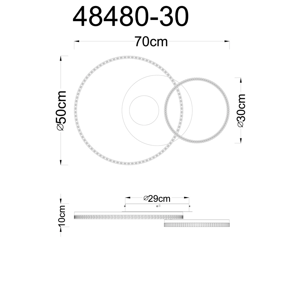 Lampe de plafond ronde Sanford brun sable Globo 9007371586738