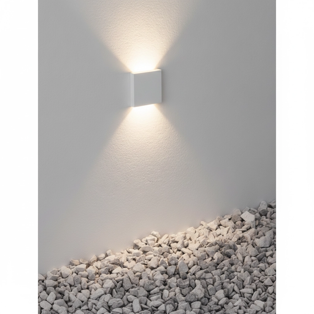 Luminaire encastré carré Iko Double blanc