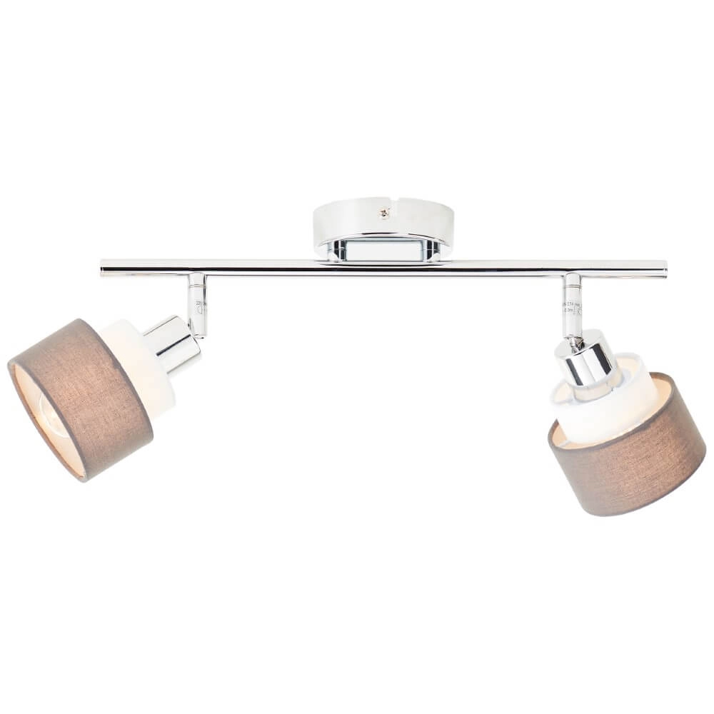 Plafonnier 2 lumières Naples chromé avec du blanc Brilliant 4004353424175