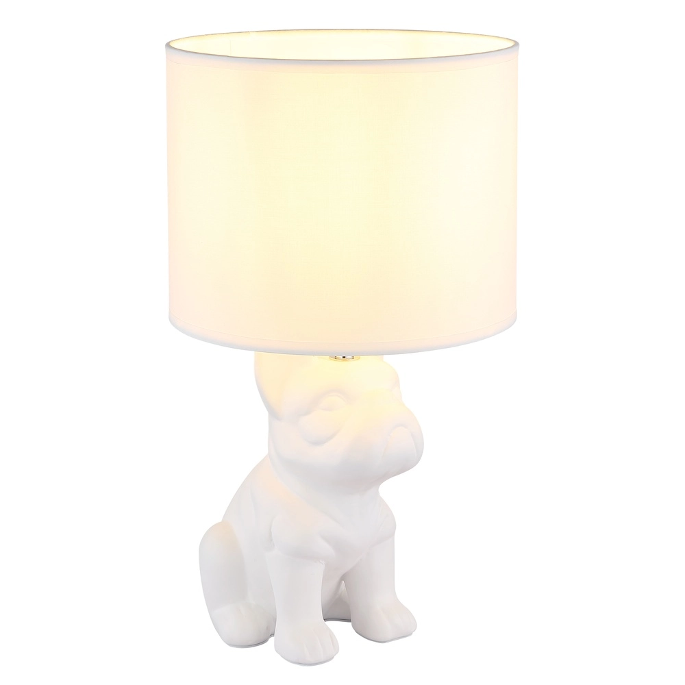 Lampe de table Dogo Blanc chien avec bonnet