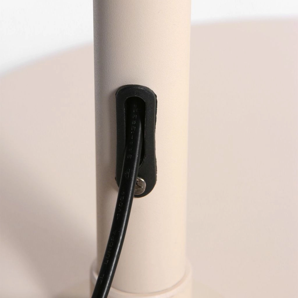 Lampe à arc brun sable Silva Alba avec une teinte blanche Ø60cm Steinhauer 8712746185720