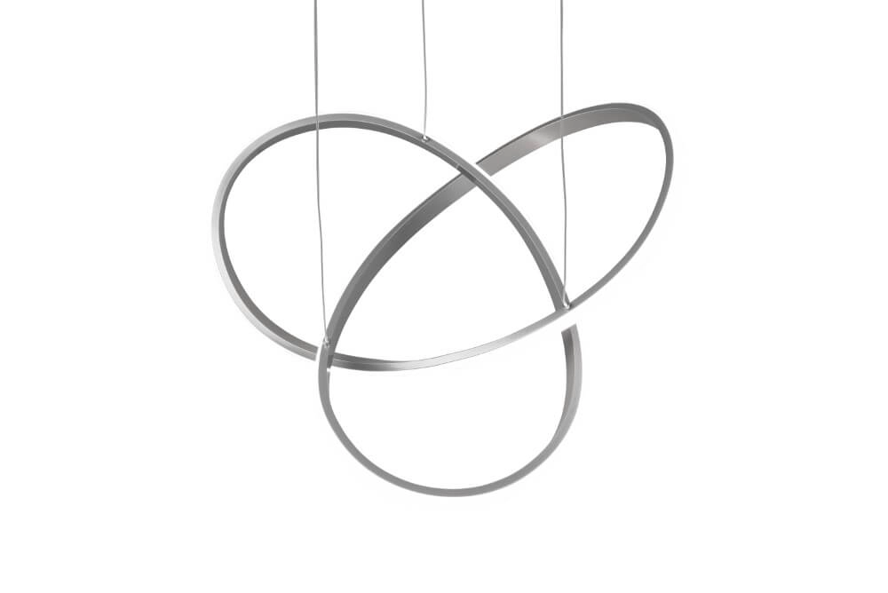 Lampe suspendue LED Course gris Trio 4017807521504