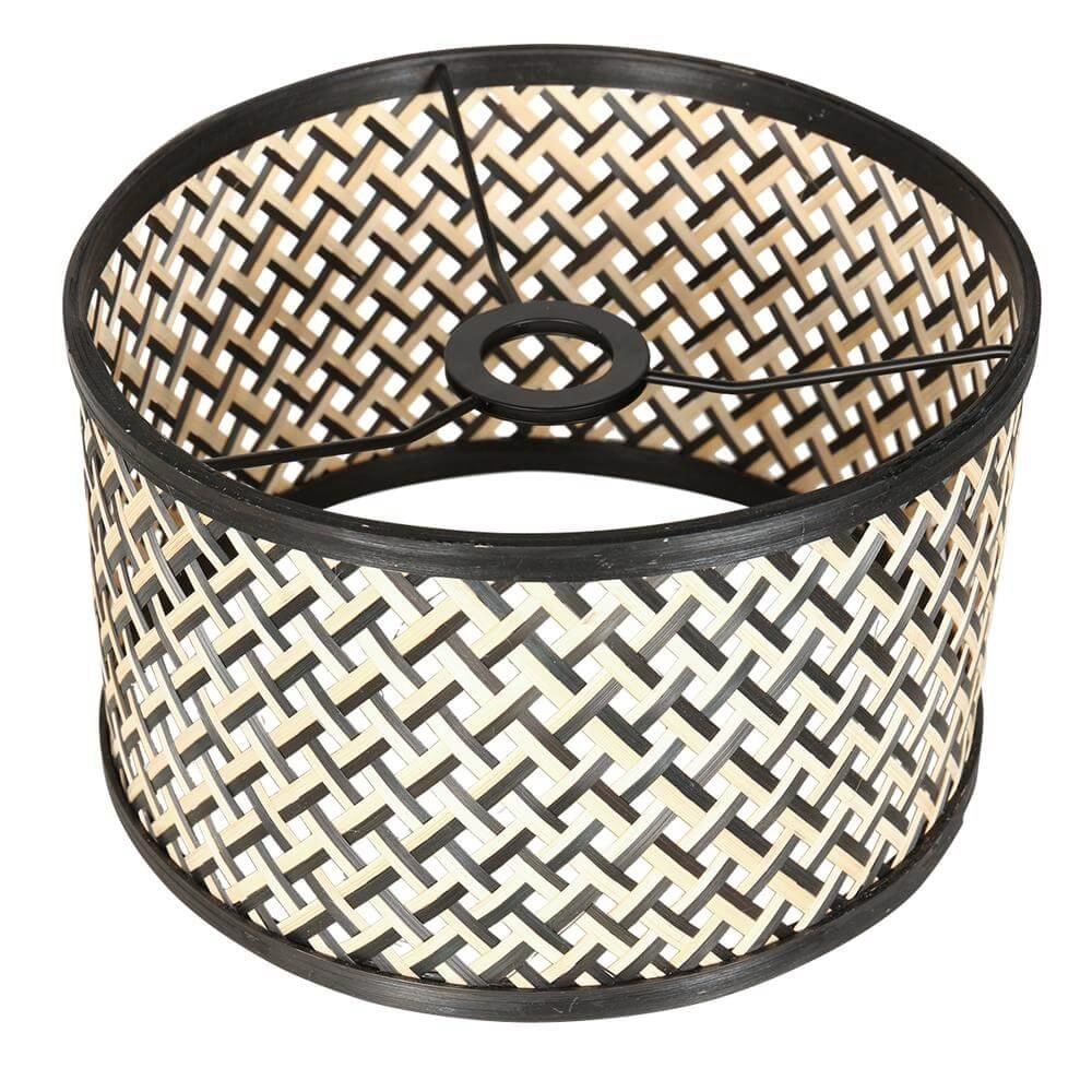 Lampe de table Lyons noir avec abat-jour en bambou Steinhauer 8712746172485