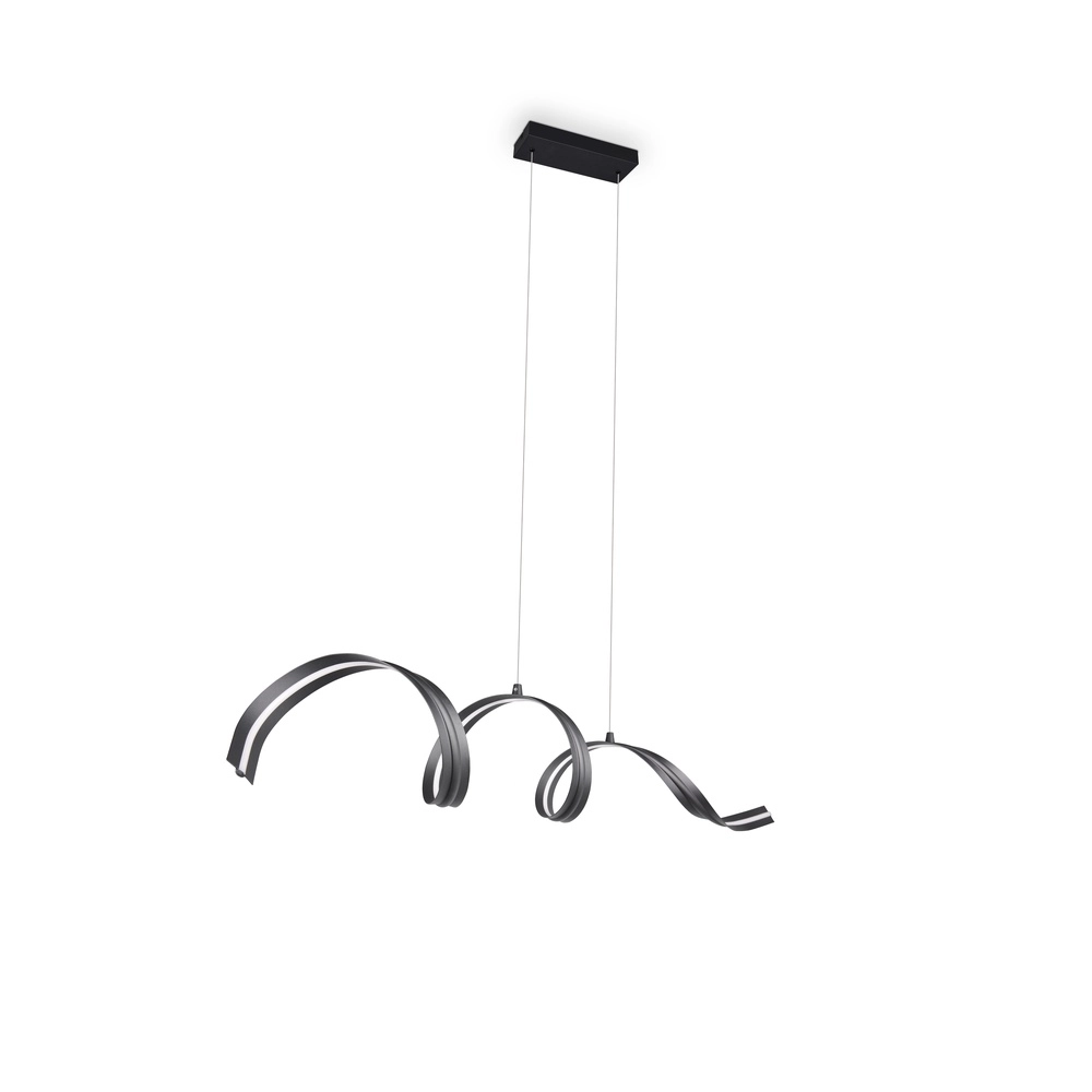 Lampe pendante moderne Tivor Noir Trio 4017807706291