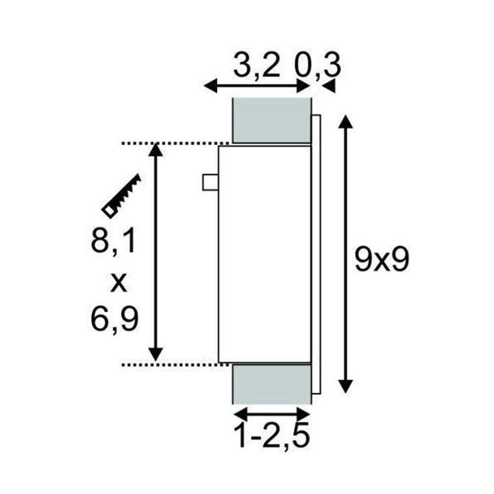 Lampe à LED intégrée Frame Basic blanc SLV 4024163138123