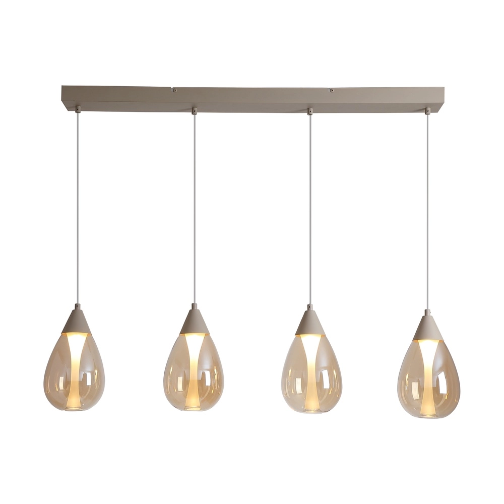 Lampe pendante de conception Pear Marron sable à 4 tons clairs