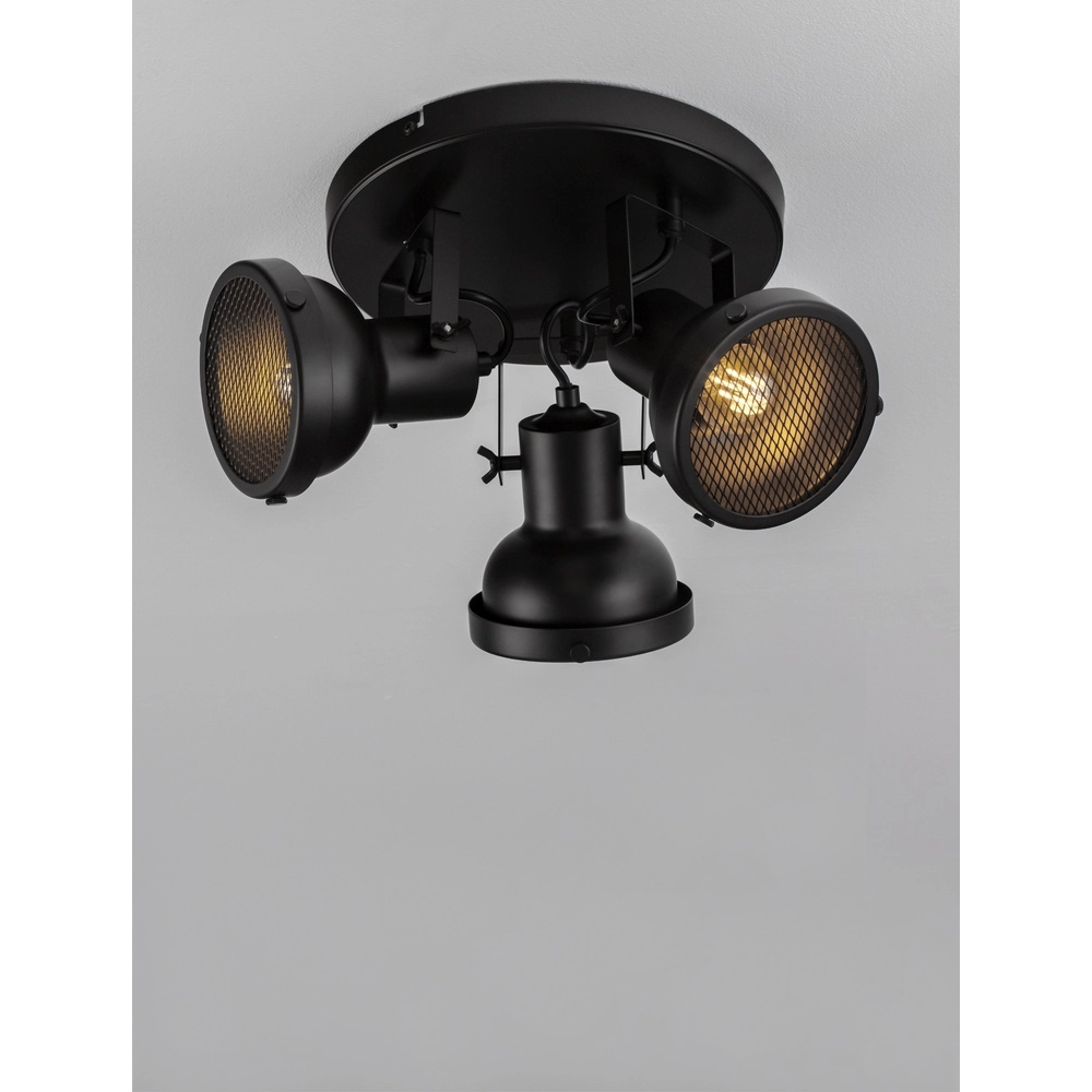 Plafonnier Ruvi 3 lumières noir Plafonnier Ruvi 3 lumières noir