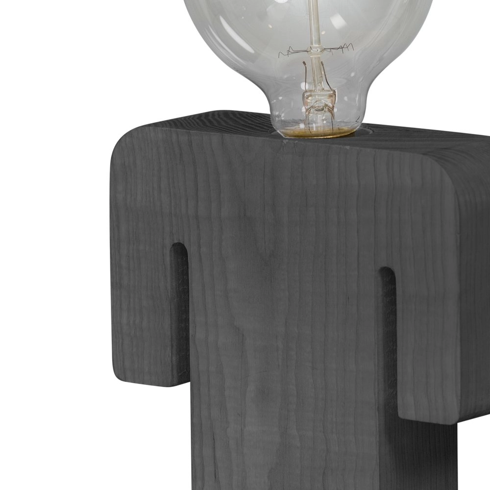 Lampe de chevet en bois Adam Grey ETH 8719075185209