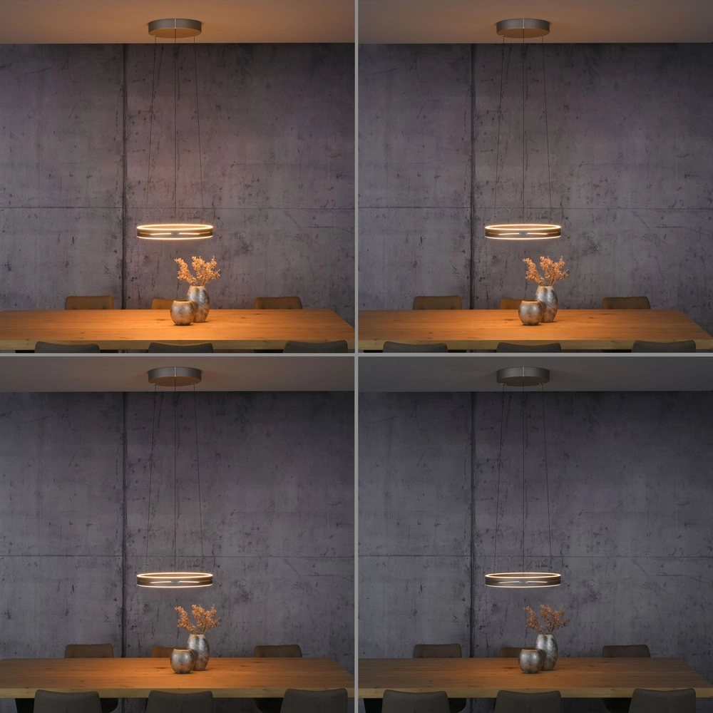 Lampe suspendue de bureau Pure E-Loop bronce - Ø 50 cm Paul Neuhaus 4012248398357