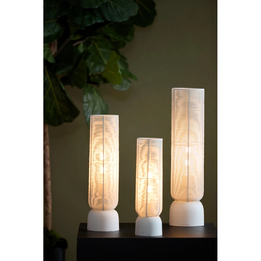 Lampe de table Lezuza Ø 15,5 cm de blanc Light & Living 8717807744878