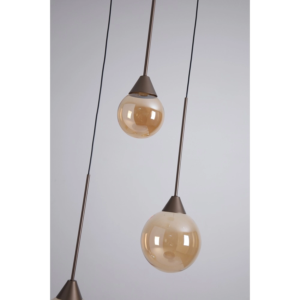Lampe pendante de conception Opux Lux Bronze à 3 lumières Searchlight 5,05342E+12