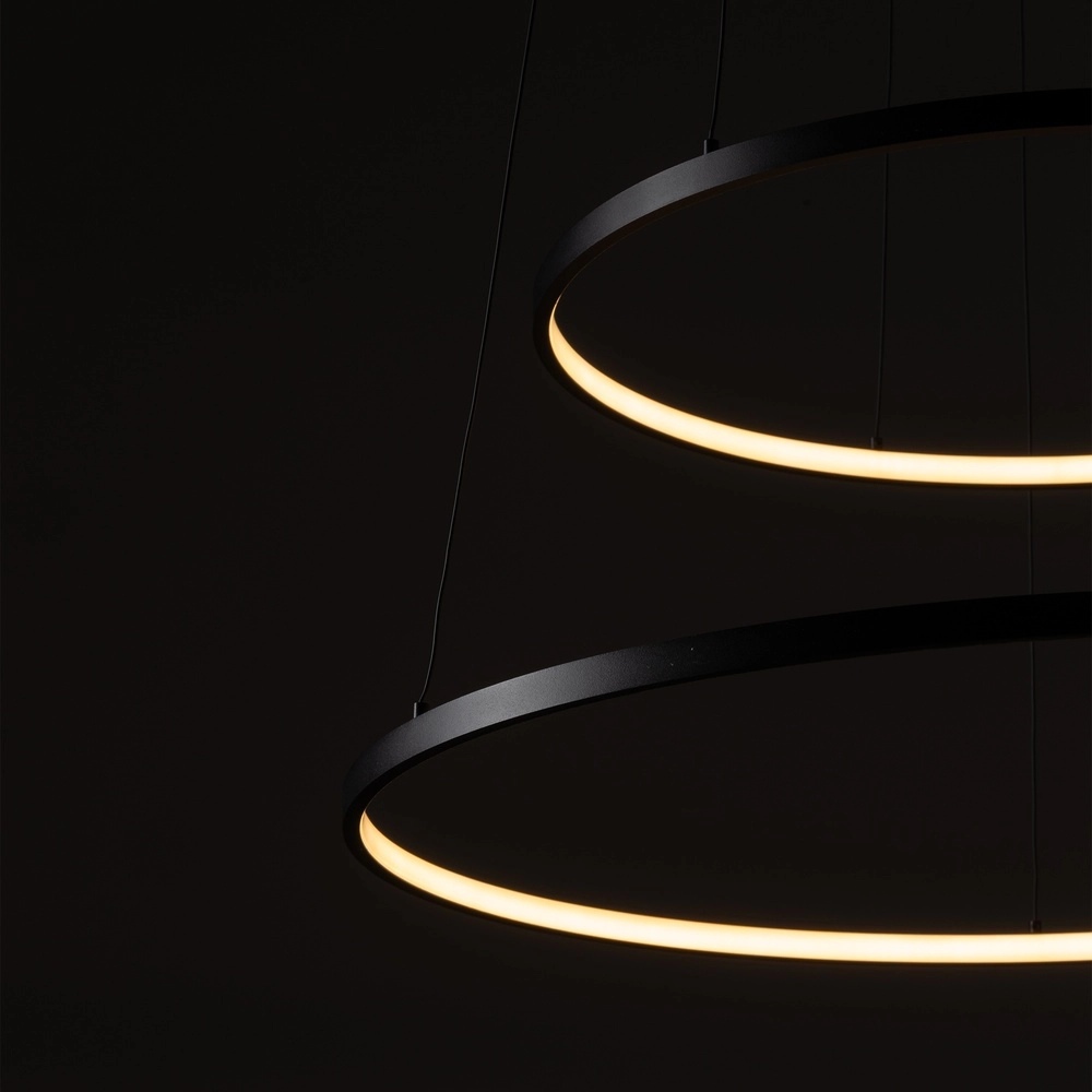 Lampe pendante de conception Circolo Led noir Ø 60 cm Lyora 5903139116473