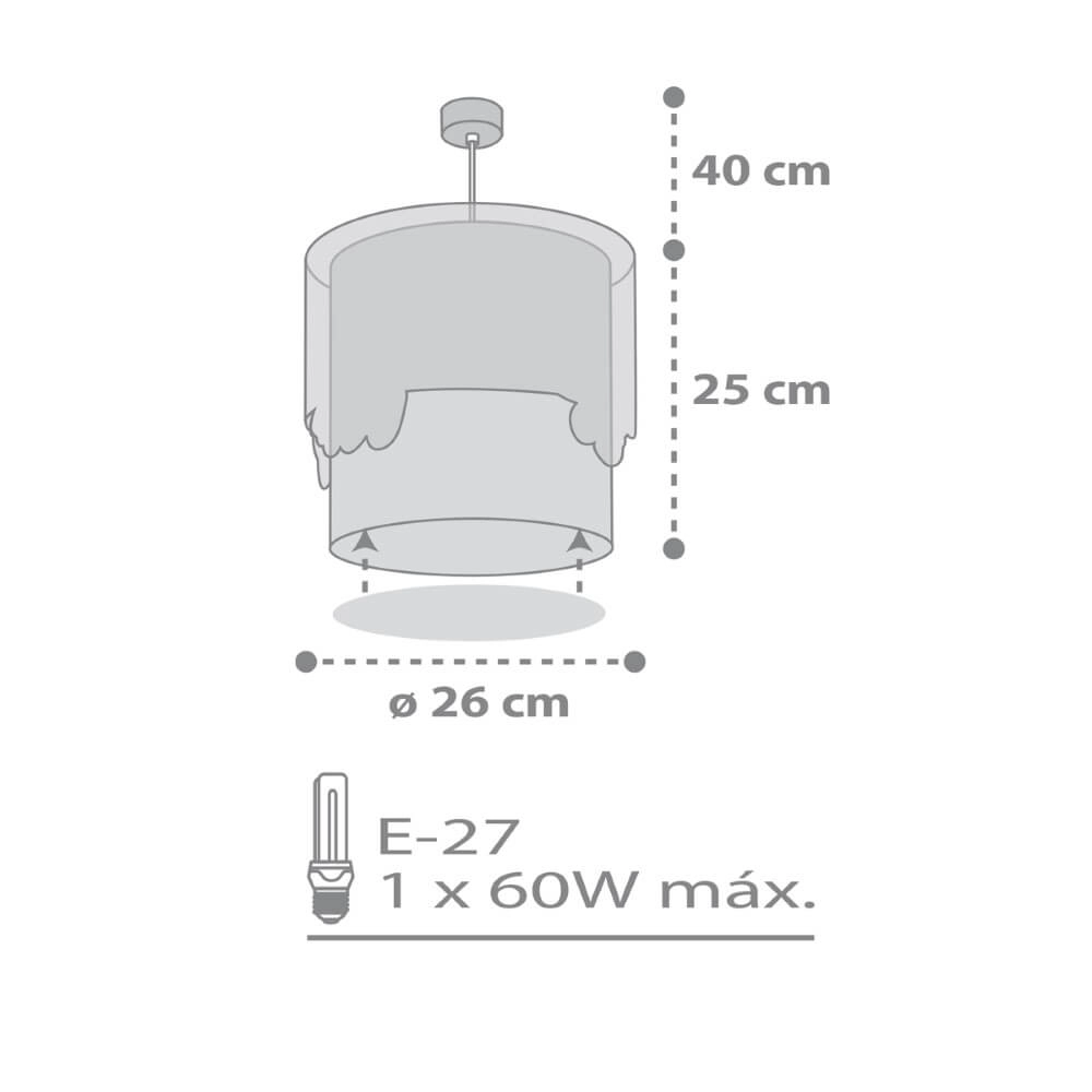 Lampe suspendue chambre d'enfant Baby Travel 26cm coloré Dalber 8420406616827