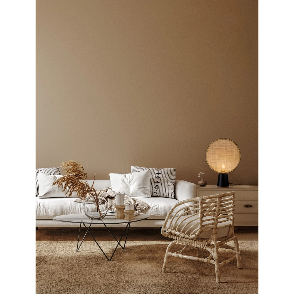 Lampe de table Tiera Ø 35cm rotin noir Lyora 5212017477552