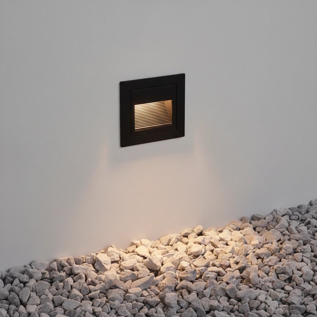 Luminaire encastré carré Mono noir