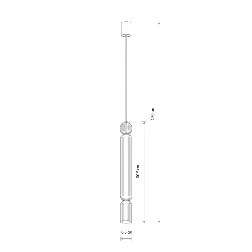 Lampe suspendue Singles 65 cm bleu marine Lyora 5903139121965