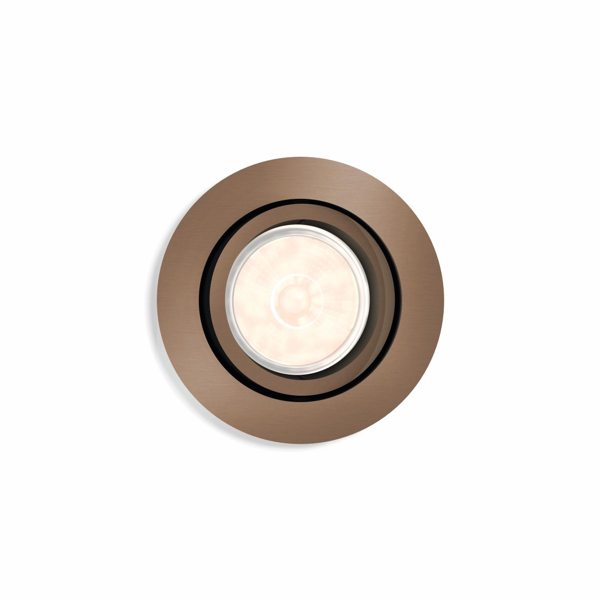 Spot encastré directionnel Donegal GU10 9cm rond en cuivre et laiton Philips 8718696160862