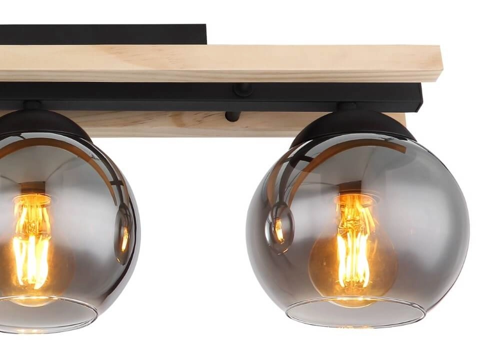 Plafonnier design Conni en bois à 3 lumières Globo 9007371441235