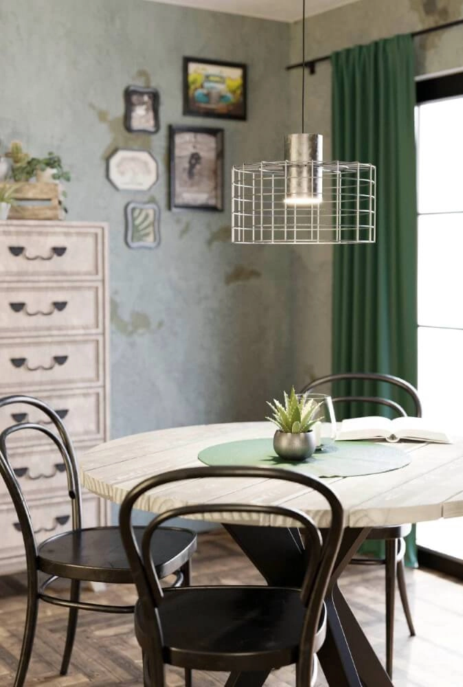 Lampe à fil gris Milligan Ø 38 cm Eglo 9002759436490