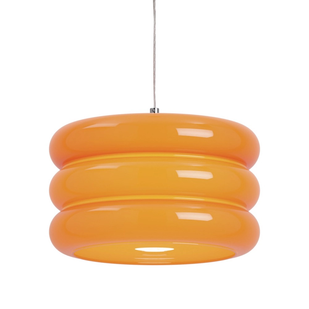 Lampe pendante de conception Tortora chrome avec orange Ø 30cm