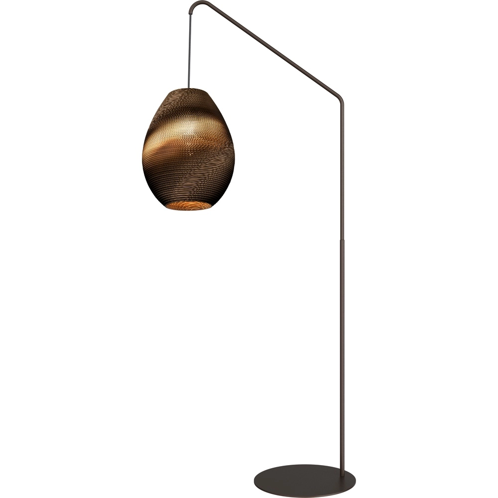Lampe de pied Carta Pineapple Teinte Think-paper cacao Ø 39cm
