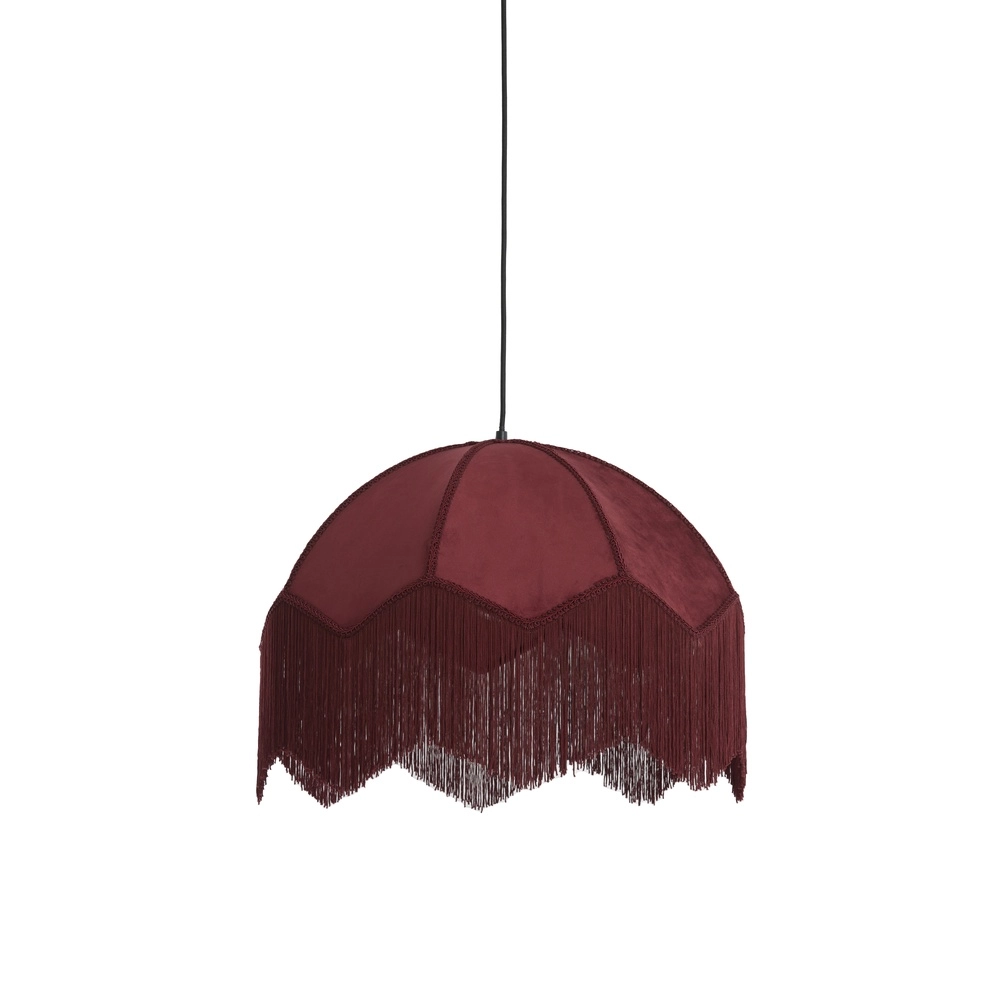 Lampe suspendue Malacia Ø 60cm - velouté bordeaux