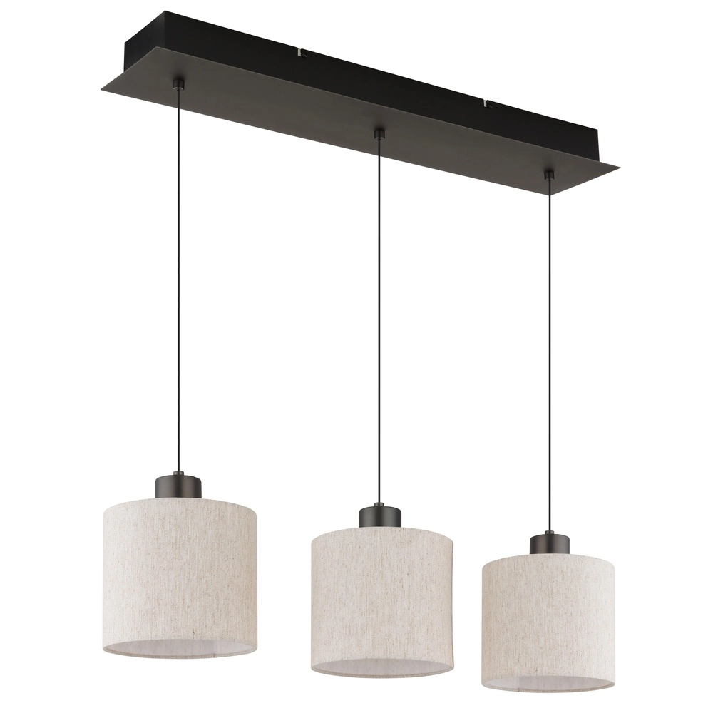 Lampe suspendue en métal à canon Thea Ligne droite à trois lumières Globo 9007371567034