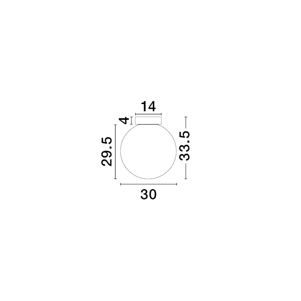 Plafonnier blanc Bolita ampoule Ø 30cm Lyora 5212017483607