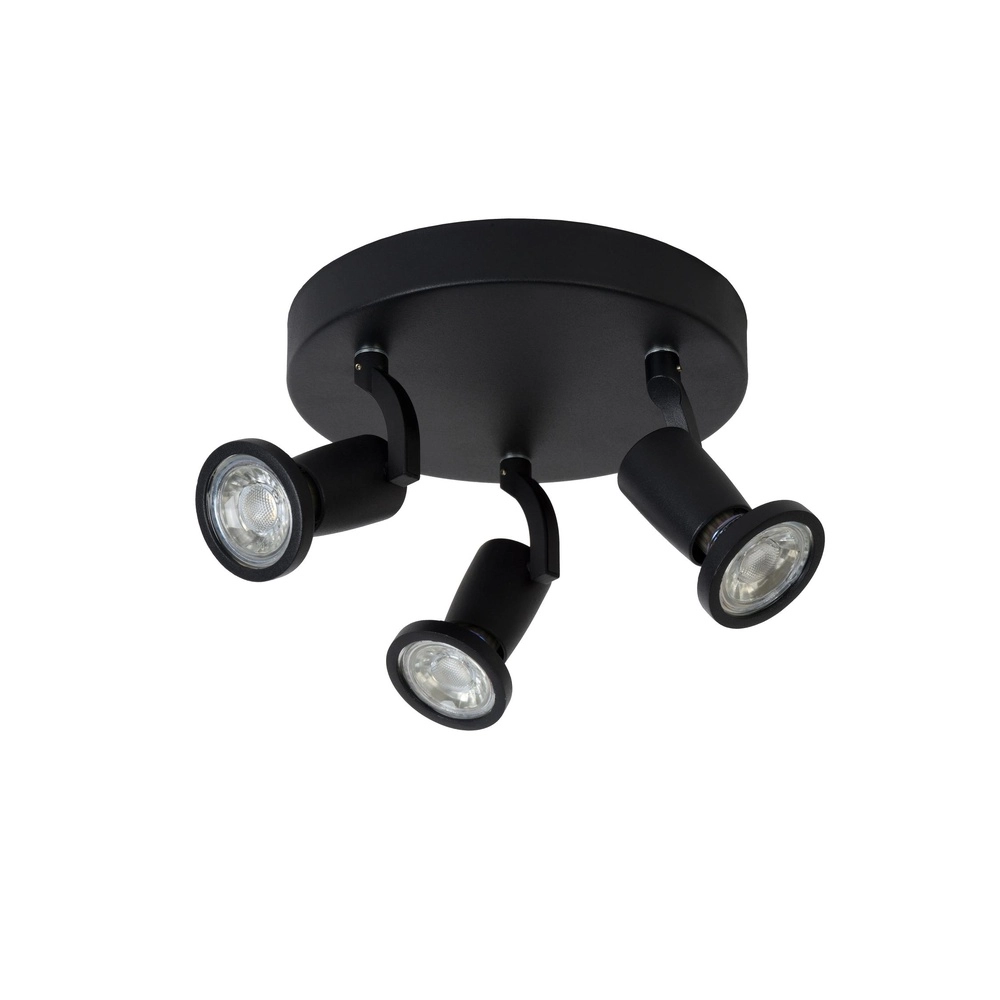 Lampe de plafond Jaster-Led Noir à 3 lumières