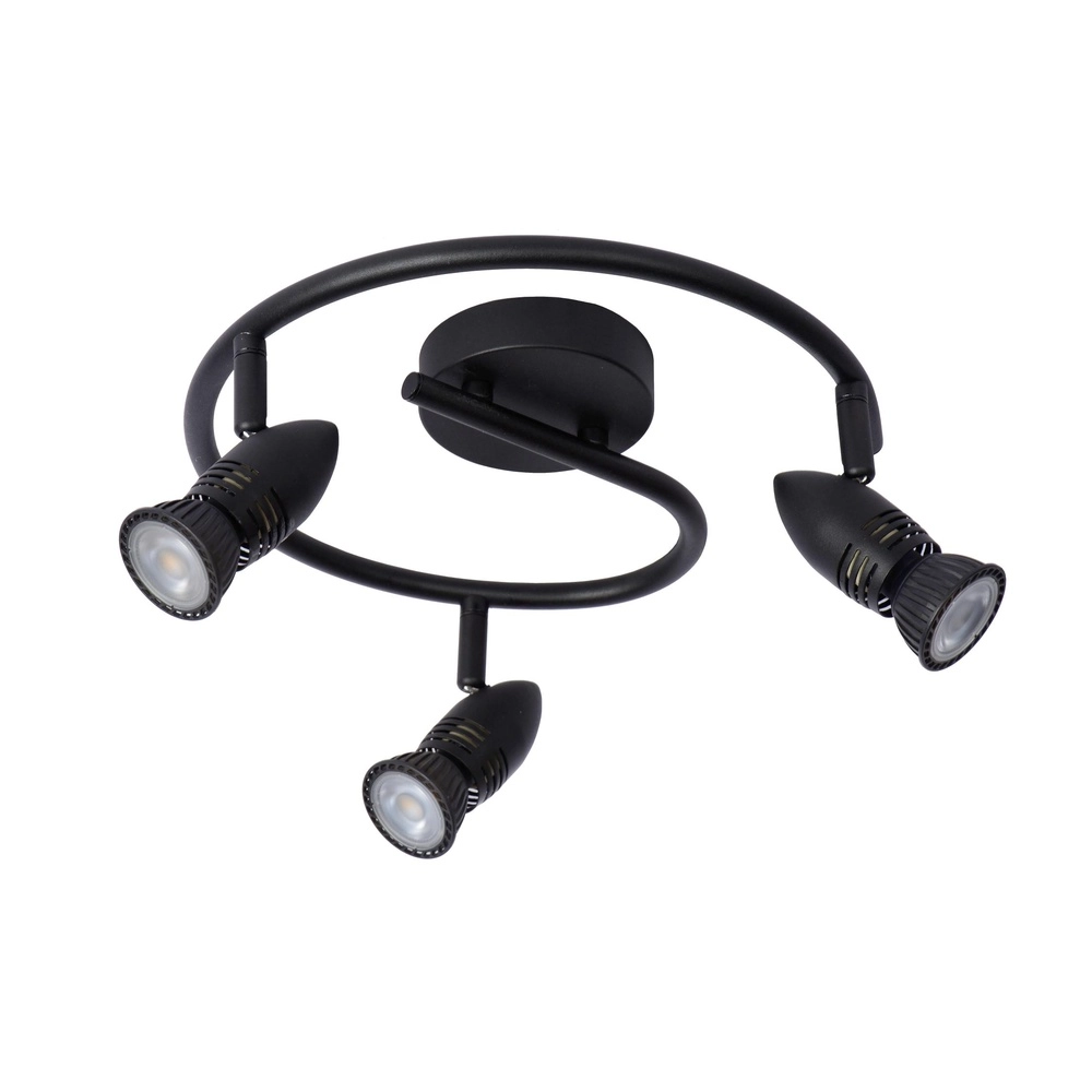 Projecteur de plafond Caro Noir à 3 lumières
