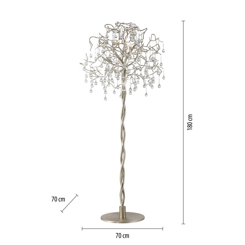 Lustre sur pied Icicle métal Paul Neuhaus 4012248332948