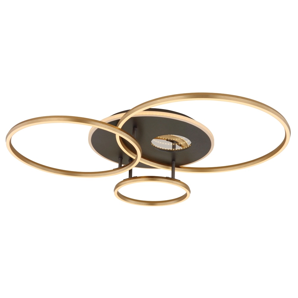 Lampe de plafond moderne Invertina Or 90cm Globo 9007371572403