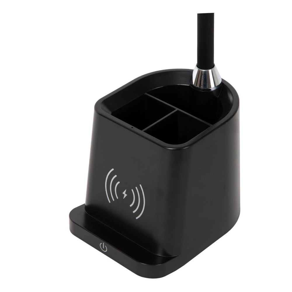 Lampe de bureau Penny avec le panneau de recharge sans fil noir Lucide 5411212185914