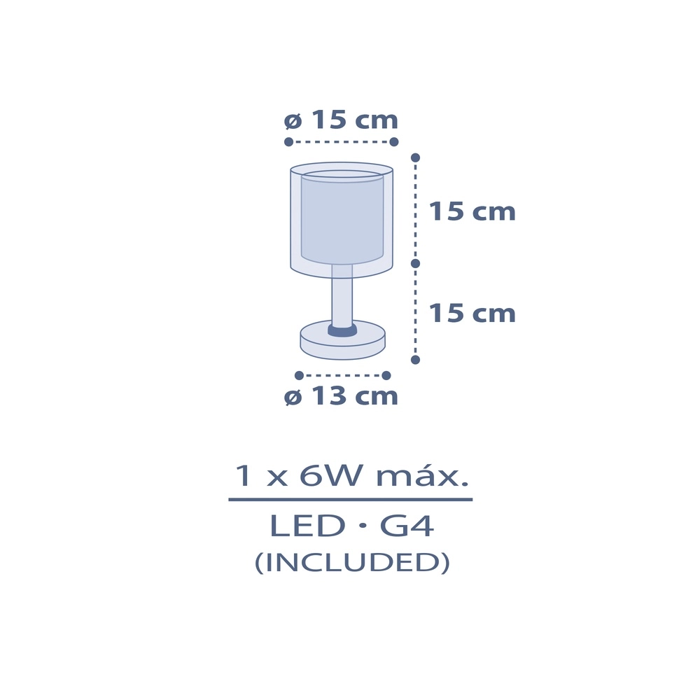 Lampe de table pour chambre d’enfant Moon Dreams bleu Dalber 8420406766317