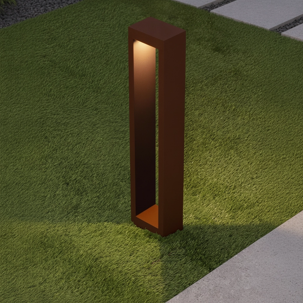Lampe de jardin brun rouille Dolix 60 cm - 2700K