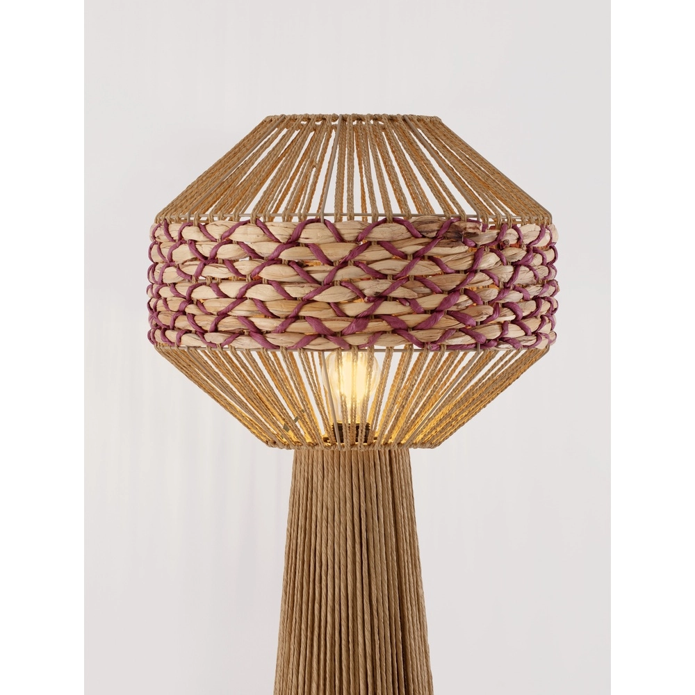 Lampadaire Mapi Ø 42cm rouge avec marron Lyora 5212017477347