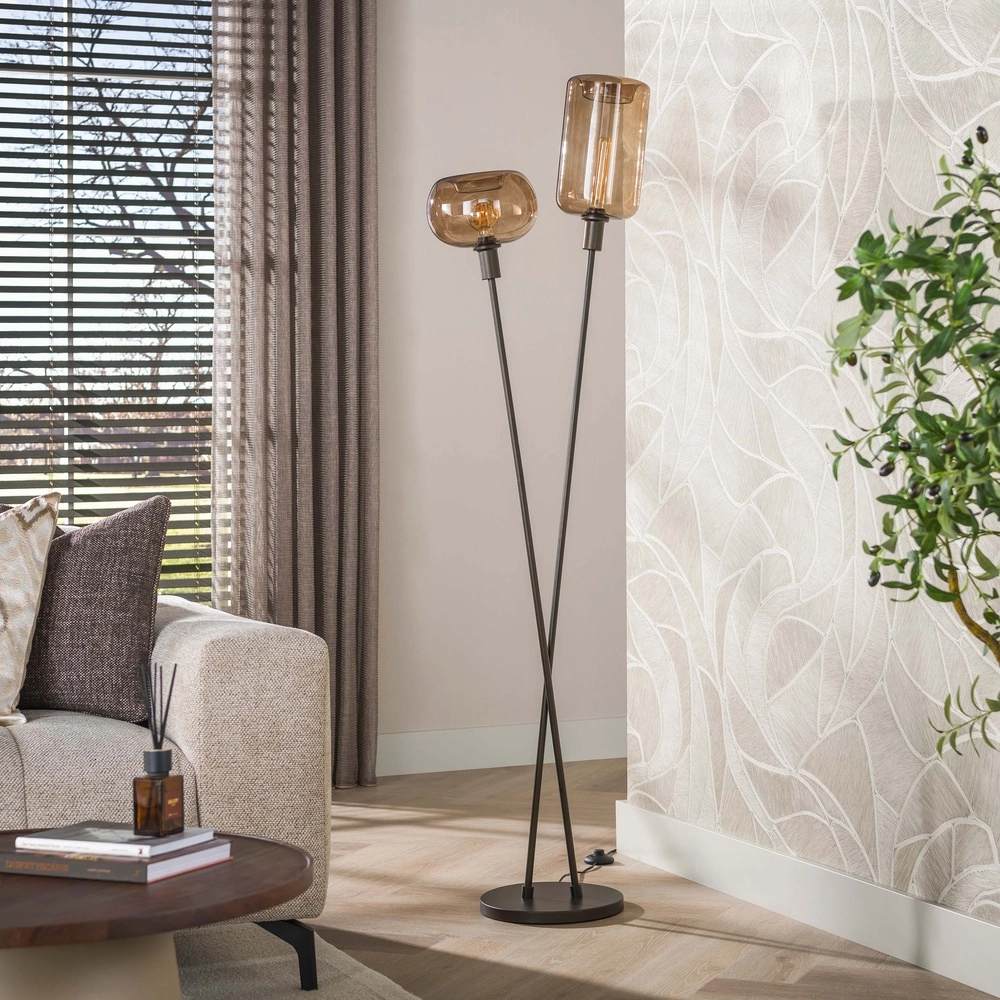 Lampadaire moderne Serene Sienna Brown Lyora 8716803514751