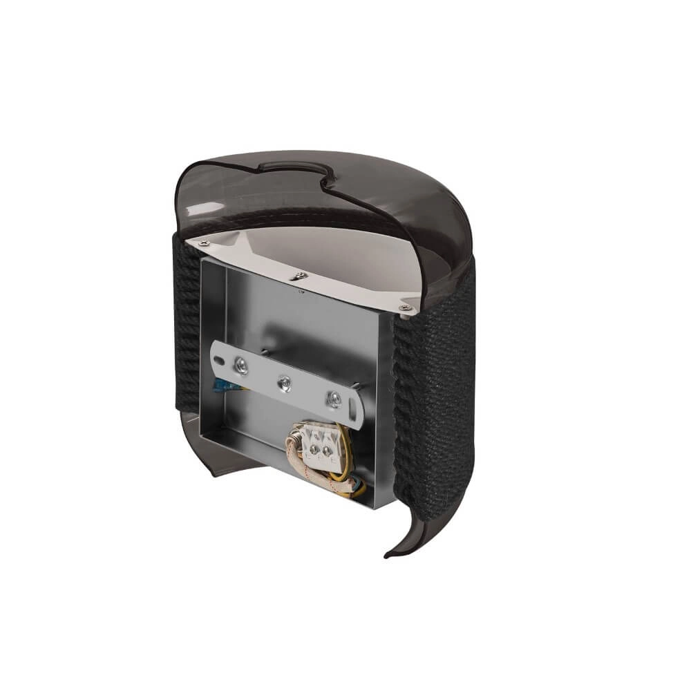 Applique de chambre à coucher Pantilo Rope noir avec verre fumé SLV 4024163280877