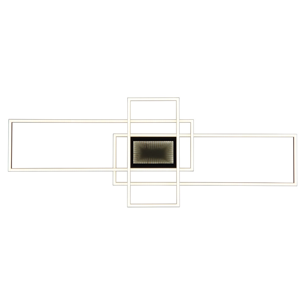 Lampe de plafond moderne Saunders Rectangle noir110cm Globo 9007371481354