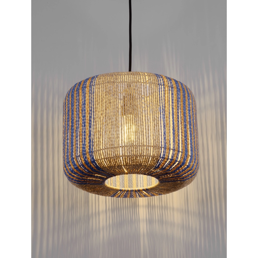 Suspension Abby Ø 33cm marron avec bleu Lyora 5212017477330