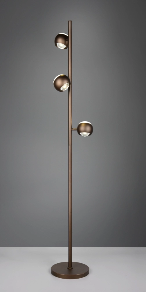 Lampe de lecture LED à 3 lumières Orbit Marron platine Trio 4017807686654
