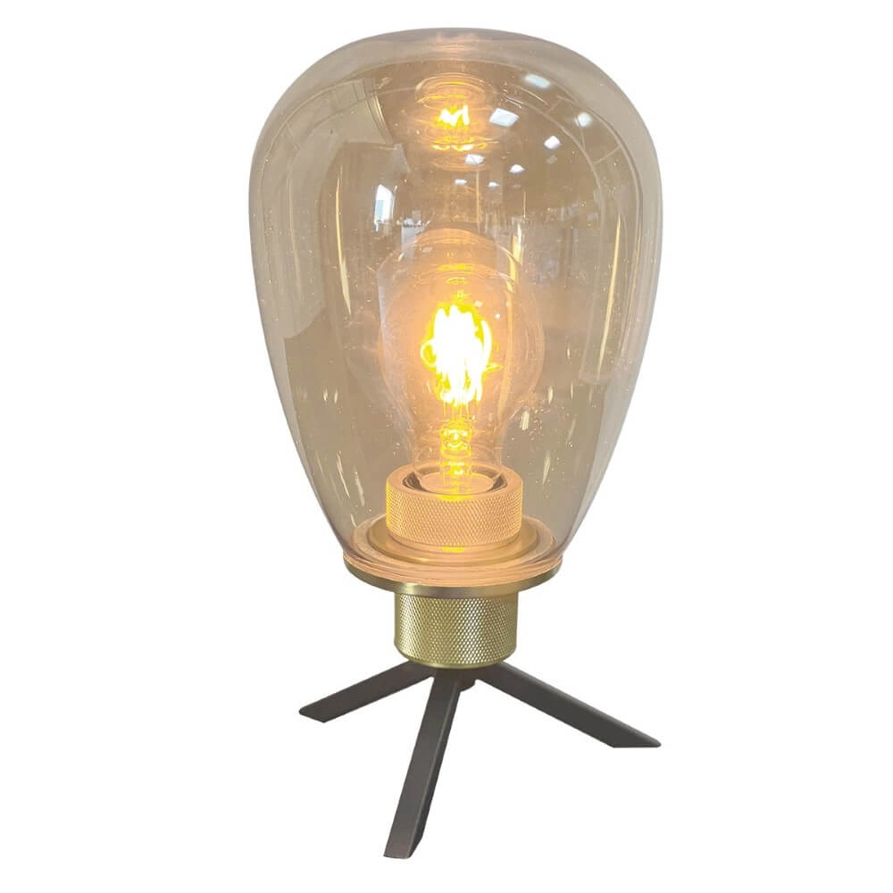 Lampe de table Reflexion Ø 15cm - avec verre ambré Steinhauer 8712746171013