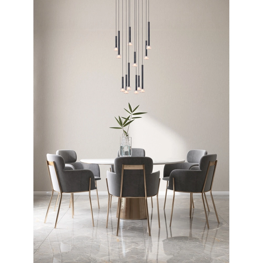 Suspension LED Fabro 12 lumières - Huile tachetée Masterlight 8718121317106