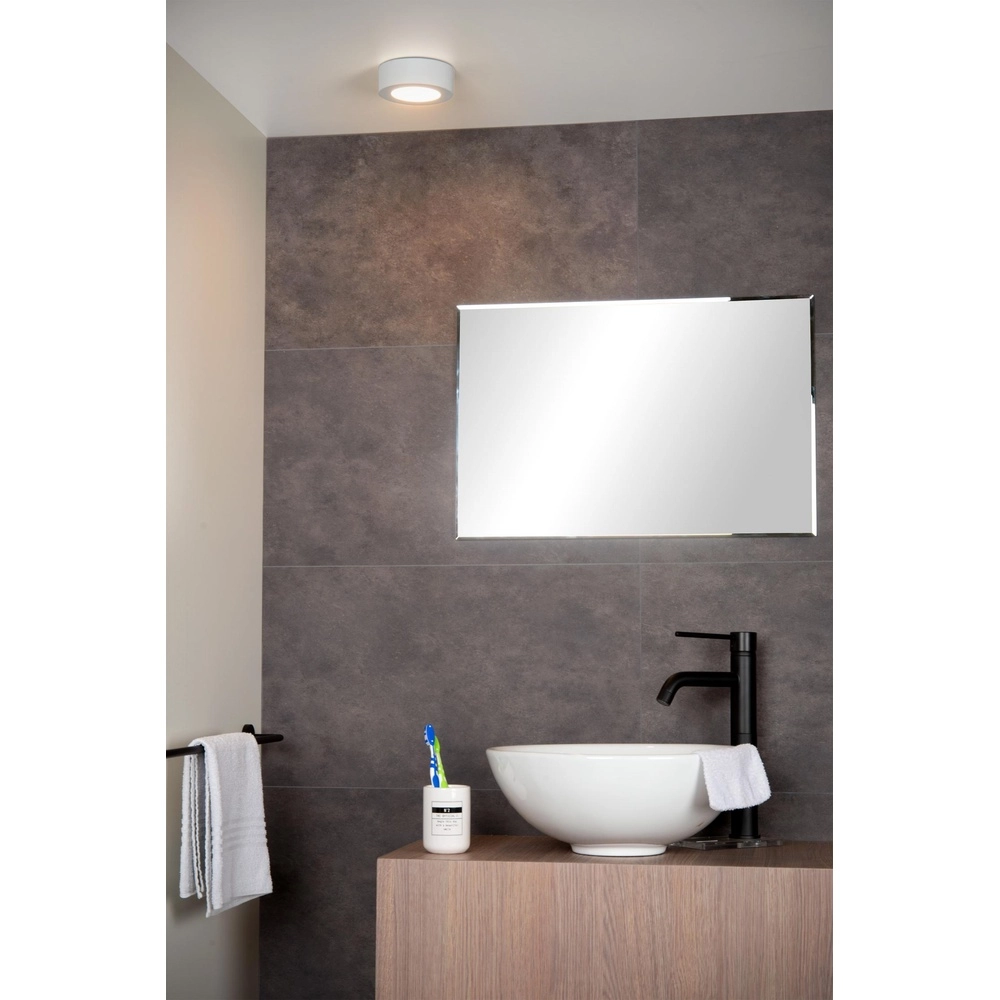 Éclairage de plafond Brice-Led Ø 11,7cm - IP44 blanc Lucide 5411212281289