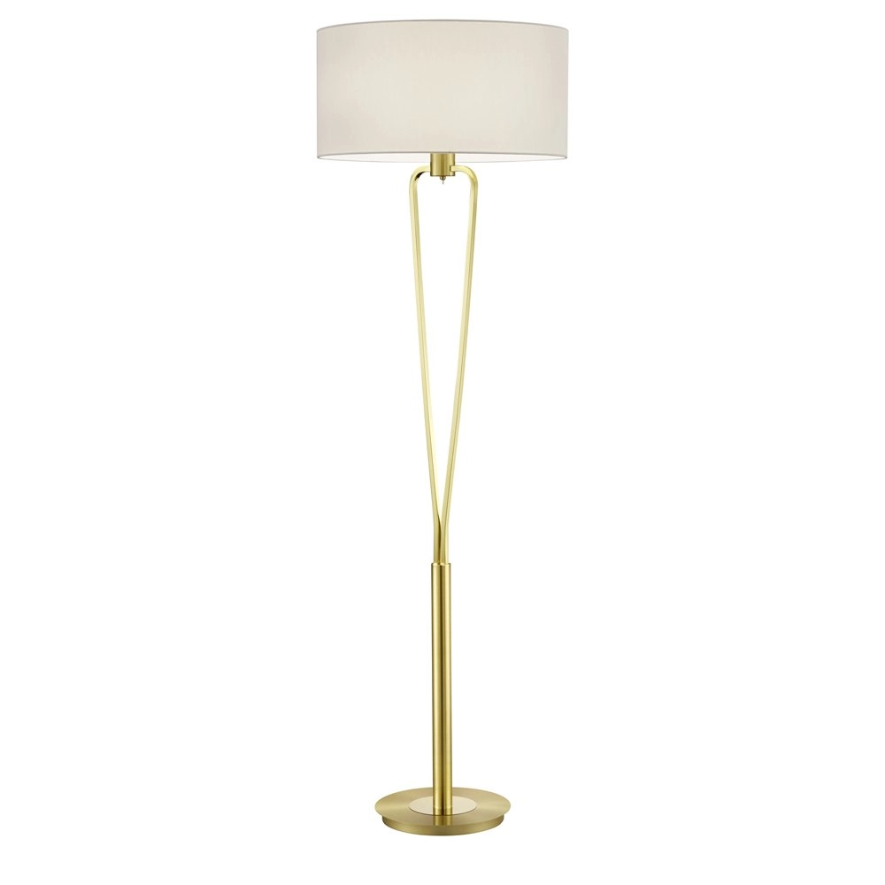 Lampe de table abat-jour Paris II doré avec abat-jour blanc Lampe de table abat-jour Paris II doré avec abat-jour blanc