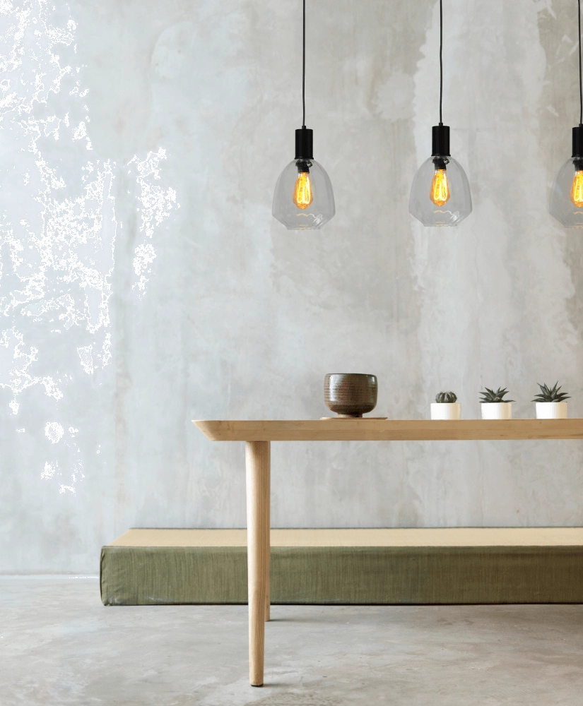 Lampe suspendue 3 lumières - noire - Porto avec verres transparents Nicolette Masterlight 8718121269566