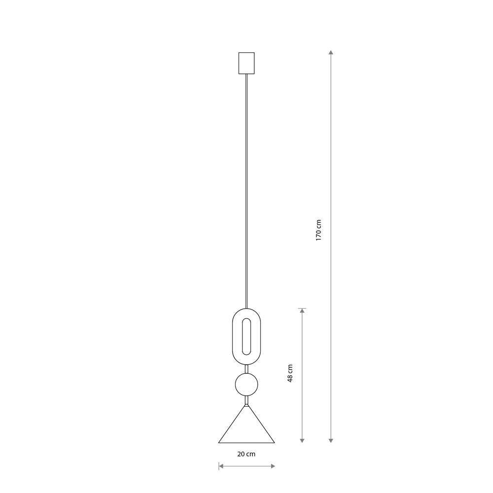 Lampe pendante unique Drops Color brun sable Ø 20,5 cm Lyora 5903139111928