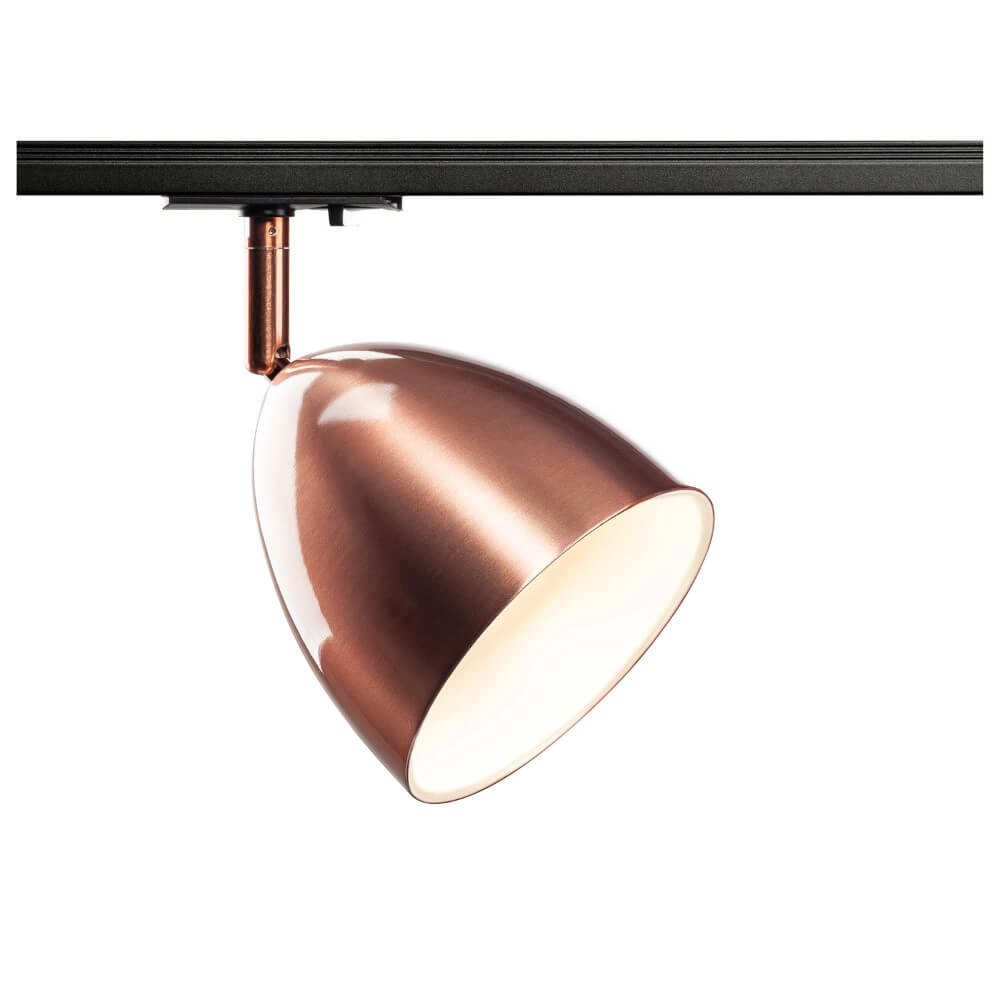 Lampe sur rail monophasée Para Cone Cuivre rouge